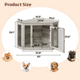thumbnail image 5 of Bossin 44"Corner Dog Crate Furniture，Wooden Dog Kennel Indoor Furniture，Decorative Dog Crate, Dog Kennel TV Stand End Table for Small to Large Dogs, 5 of 8