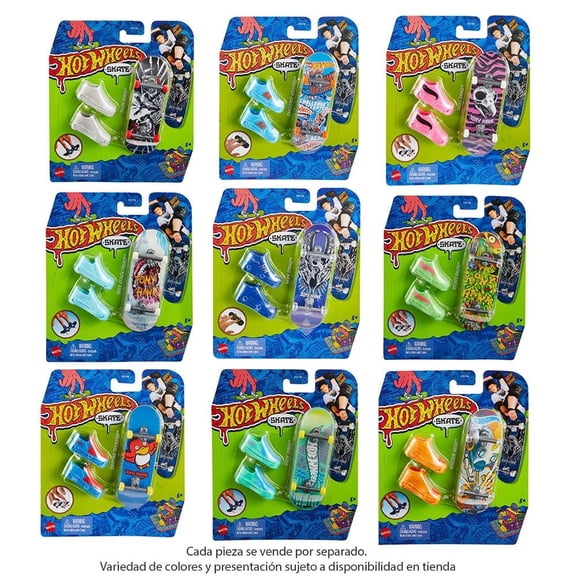 Vehículo de juguete Hot Wheels Patineta + Tenis Sorpresa Varios Modelos 1 pza