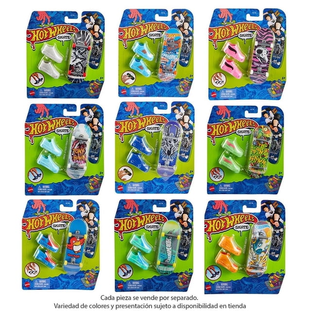 Vehículo de juguete Hot Wheels Patineta + Tenis Sorpresa Varios Modelos 1 pza