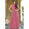 thumbnail image 3 of KOH KOH Long Sleeveless Bridesmaid Wedding Party Guest Summer Flowy Casual Brides Formal Evening Sexy Halter Neck Maxi Dress Gown For Women Cinnamon Rose Pink XXXX-Large 26-28 NT012, 3 of 6
