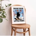 thumbnail image 5 of Wash your Paws Cat Print, Cute Bathroom Poster, Wash Room Childrens Washing up Posters, Kawaii Prints Decor, Unique Cats Art, UNFRAMED, 5 of 5