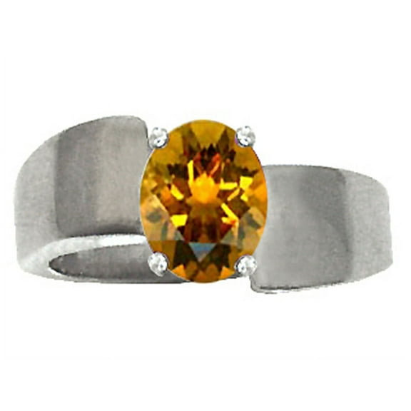 Tommaso Design� Oval 9x7mm Genuine Citrine Ring