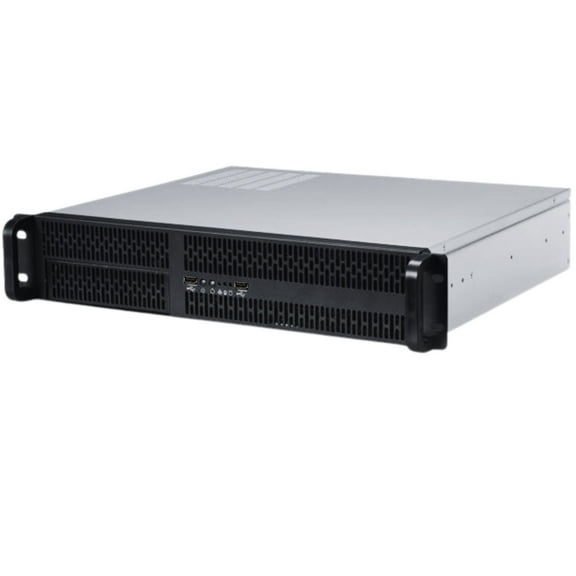 RACKOWL 2U Server Chassis, Server Case; 4x 3.5"/ 2.5" HDD Bays, 1x 5.25" Device, Support Micro-ATX Motherboard; Rear Fans: 2x 80mm, Size: 16.9"x 3.5"x 15.0"
