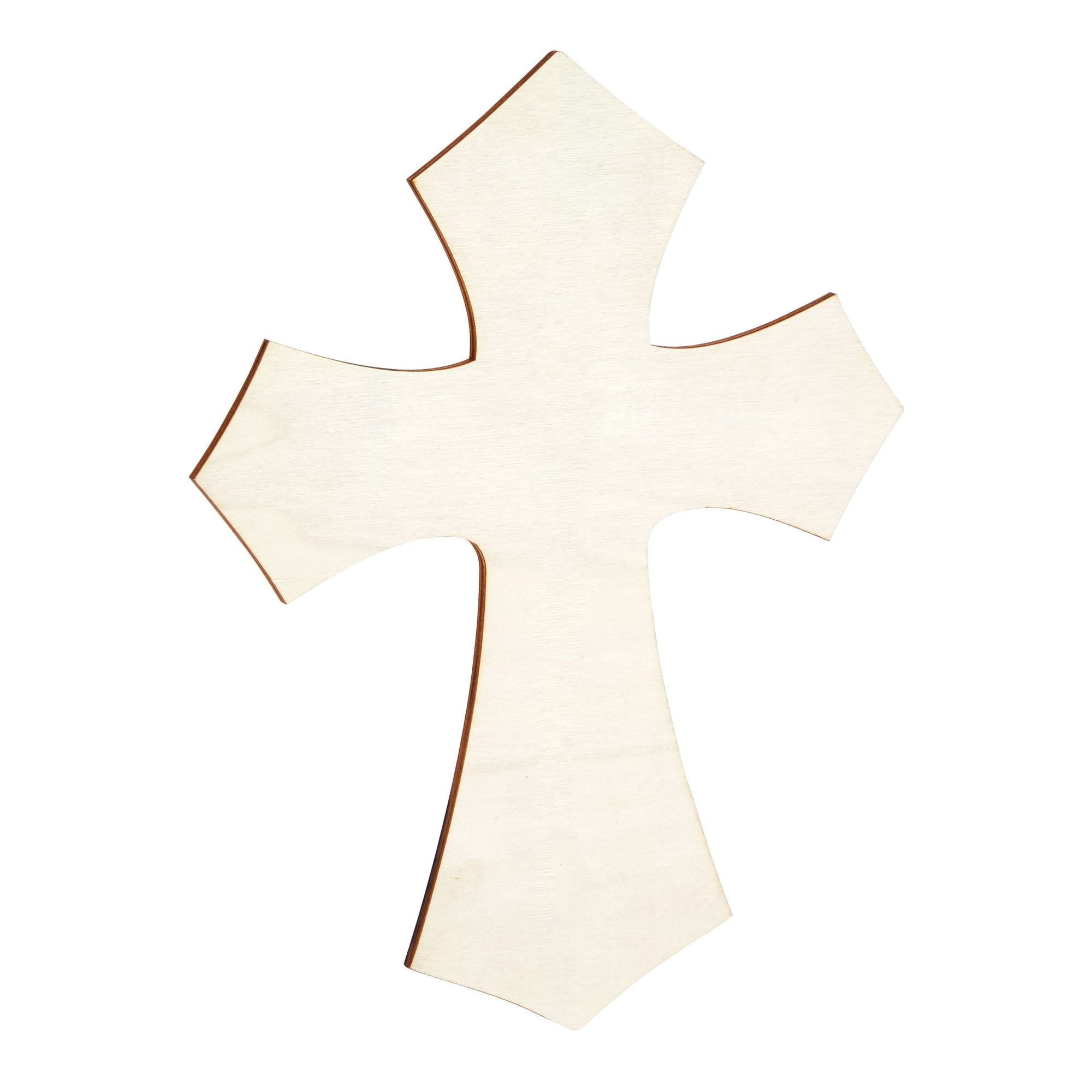 Unfinished Wood Cutout - 100-Pack Classic Cross Shaped Wood Pieces