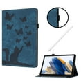 thumbnail image 3 of for iPad Pro 11 Inch 2024 Adjustable Kickstand Case, Lovely Pattern PU Leather + Soft Inner Case Auto Wake/Sleep Flip Folio Cover with Pen Holder & Card Slots for iPad Pro 11 Inch 2024, Darkblue, 3 of 8