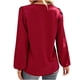 thumbnail image 4 of Tops Para Mujer Blusas de Manga Larga Temperamento Elegante Viento Color Sólido Plisado Cuello en V Cómoda Camisa Top Odeerbi  ODB184434, 4 of 7