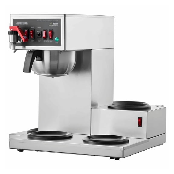 Commercial Coffee Maker 12 Cup, Office Drip Coffee Machine with 3 Carafes