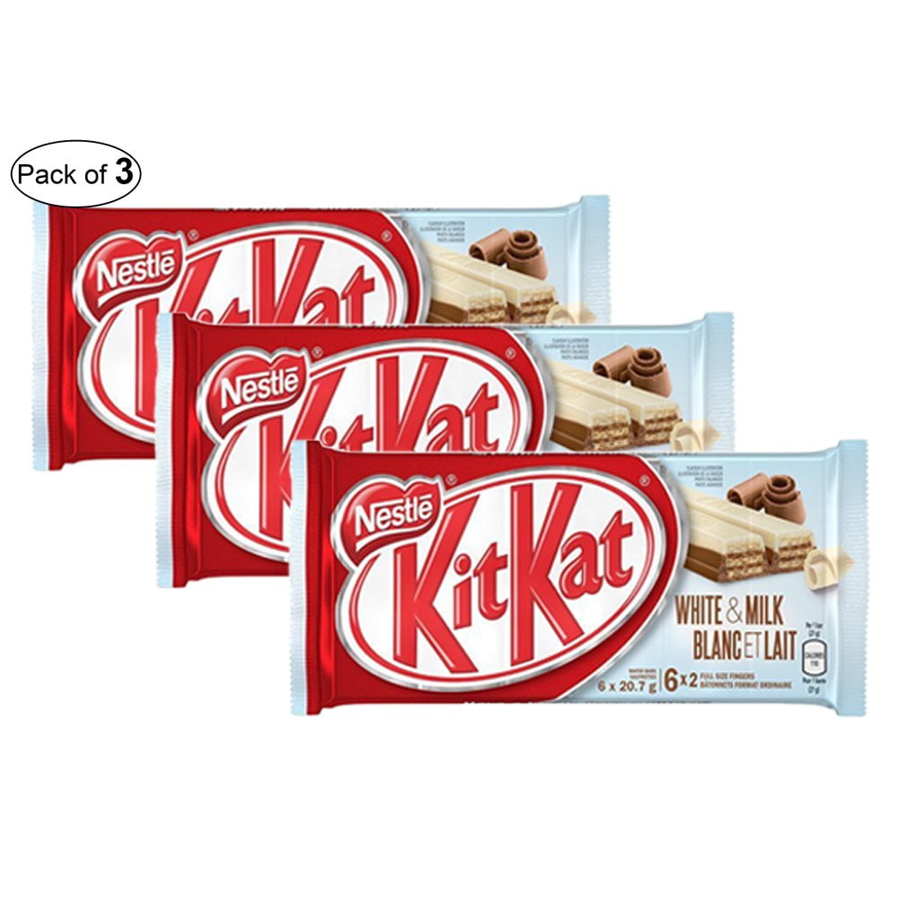 Nestle Kit Kat 2 Finger White & Milk Chocolate Bar (Pack of 3