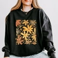 thumbnail image 2 of Fall Floral Glitter - Women's Lightweight Garment Dyed Sweatshirt, 2 of 14