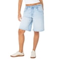 thumbnail image 4 of Celebrity Pink Women's and Women's Plus Relaxed Denim Jorts, Sizes XS-4X, 4 of 7
