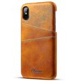 thumbnail image 1 of Carcasa para teléfono, funda trasera de cuero PU delgado con tarjetero de crédito (caqui) Afortunado Sencillez, 1 of 4