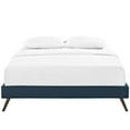 thumbnail image 1 of Pemberly Row Fabric Upholstered/Solid Wood Frame Queen Platform Bed in Azure, 1 of 6