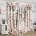 thumbnail image 4 of Vintage Rose Blackout Curtains, Delicate Pink Rose Lovely Botanical Print, Bedroom Living Room Kitchen Rod Pocket Curtains42X84x2 Inch, 4 of 6