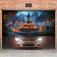 thumbnail image 3 of Halloween Garage Door Banner Large Outdoor Welcome Sign Holiday Party Festival Polyester Durable Fade Resistant Easy Installation Store Lightweight for Garage Exterior Trick or Treaters, 3 of 4