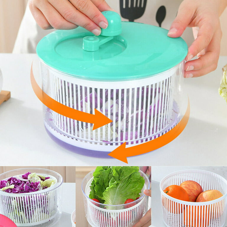 Salad Spinner, 5L Fruits Vegetable Washer Dryer, Fruits and Vegetables Dryer,  Lettuce Spinner & Fruit Veggie Wash 