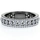 thumbnail image 1 of JeenMata Alianza de Boda de Eternidad con Doble Pavé de Moissanita de Talla Brillante Redonda de 0,75 Quilates Chapada en Oro Negro de 18 K sobre Plata, 1 of 6