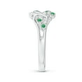 thumbnail image 3 of ANGARA Natural Nature Inspired Pave-Set Emerald Leaf and Vine Ring in 14K White Gold for Women (Size-1.3mm) | May Birthstone, Birthday, Anniversary, Jewelry Gift for Women | Natural Emerald Ring, 3 of 9