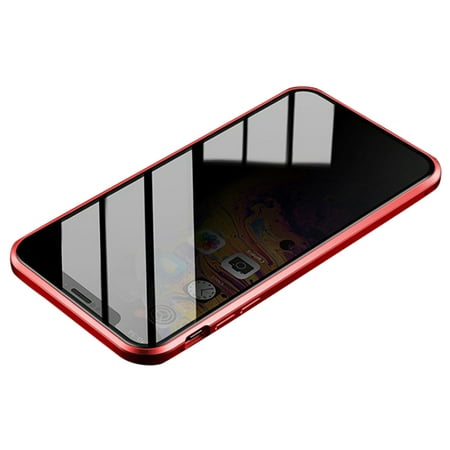 dianhelloya Anti-Glare Magnetic Tempered Glass Phone Case for iPhone 7 8 Plus X XR XS Max