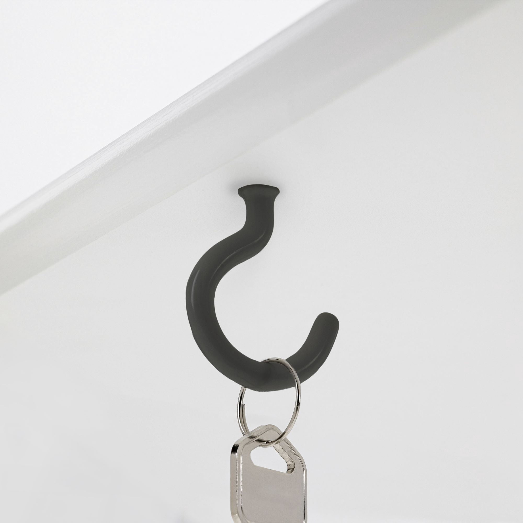 (3 pack) Ook Cup Hooks, 1-1/4", 1 lbs, Screw Hooks, Steel, Black Vinyl, 40 pack