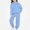 Light Blue, variant on DJDLJWCJ Girls 2 Piece Outfit Set Solid Color Long Sleeve Pullover Hoodie and Elastic Waist Jogger Sweatpants Set Pink Size 4T