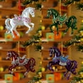 thumbnail image 3 of Horse Christmas Ornaments 2025, Western & Equestrian Theme Acrylic Horse Decorations,Vintage Farm Animal Hanging Ornaments for Xmas Tree,Home Decor, for Horse-Lovers, 3 of 3