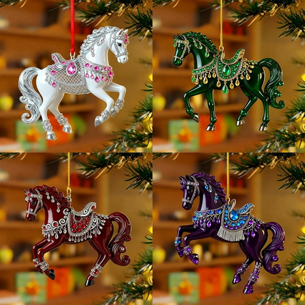 Colgante De Árbol De Navidad Con Luces Led Amarillas Cálidas Y Gorro De Papá Noel Francés, Decoración Festiva Para Amantes De Los Perros Y Decoración Navideña Original, 8cm (1 Unidad) Rkxzt