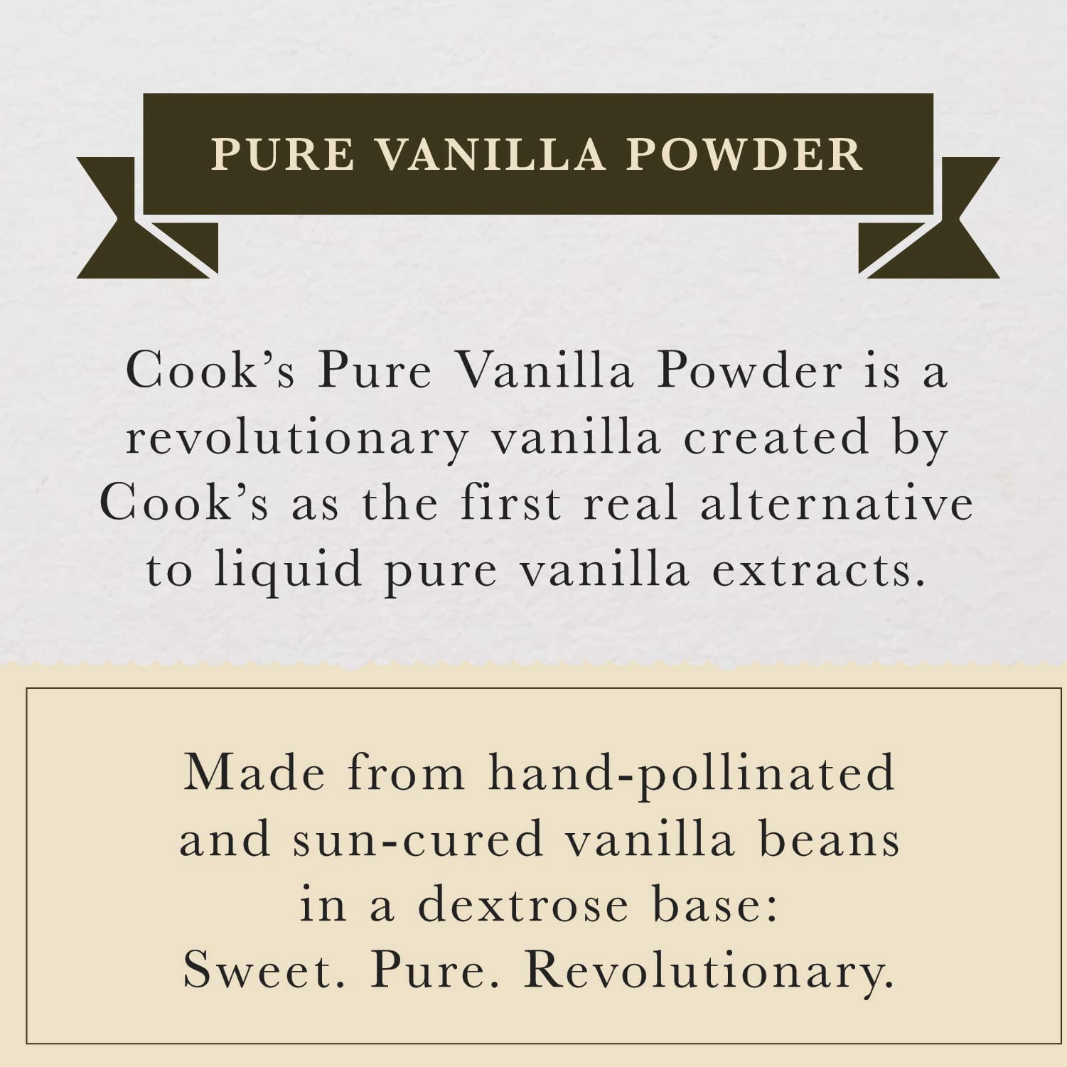 Cooks Flavorings B81749 Cooks Vanilla Powder  -6x4.5oz