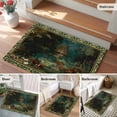 thumbnail image 5 of Area Rug 2 x 3 Ft, Forest Indoor Accent Bathroom Rugs for Kitchen/Laundry Room, Spring Oil Painting Country Cabin Trees Flower Washable Non-Slip Runner Floor Mat for Entryway, Living Room, 5 of 8