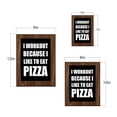 thumbnail image 7 of I Workout Because I Like To Eat Pizza, Wooden Frame 9x12 Decorative Wall Plaque | Motivational Home Decor, 7 of 7