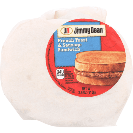 Jimmy Dean Sausage and French Toast Sandwich, 3.65 oz., 12 per (Best Vegan French Toast)