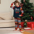 thumbnail image 3 of Onlypjs Family Matching Christmas Pajamas – Navy "Merry Christmas" Top & Festive Ornament Print Pants for Women, Men, Couples, 3 of 6