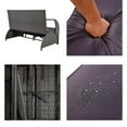 thumbnail image 6 of Bellemave Iron/HDPE Cushion Convertible To 4 Seats and Table Patio Bench, Purple-Gray, 6 of 11