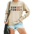 thumbnail image 4 of Sundey Fundey Football Sweatshirts for Women 2025 Long Sleeve Crewneck Football Season Sweatshirt Pullover Tops, 4 of 6
