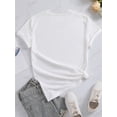 thumbnail image 2 of Women's Casual Short-Sleeve T-Shirt with Cute Anime Cat & Humorous Comic Print - White Round Neck Tee, Machine Washable, Unique Gift for Anime Fans, Anime Accessories, 2 of 6