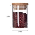 thumbnail image 2 of 1 Pcs Clear Glass Canister Food Storage Jar, Stackable Clear Decorative Organizer Bottle Canister Pantry Jar with Air Tight Wooden Lid for Food, Coffee, Candy, Sugar, Salt, Tea, 2 of 2