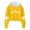 Yellow, variant on Arlun Girls Cropped Sweatshirts Kids Casual Loose Active Letter Printed Long Sleeves Hoodies Loose Comfortable Lightweight Striped Fall Winter Thin Pullover Tops Yellow2 10-12Years