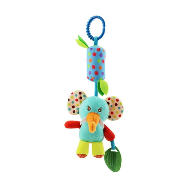 Tholdsy Juguetes fáciles de colocar en el cochecito, juguetes de moda para cuna colgantes para bebés, juguetes para asientos de coche para Animales de peluche y juguetes de peluche elefante
