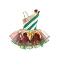 thumbnail image 2 of MSemis Kids Girls Santa Xmas Candy Cane Ballet Tutu Dress Christmas Party Dress Green 10, 2 of 5