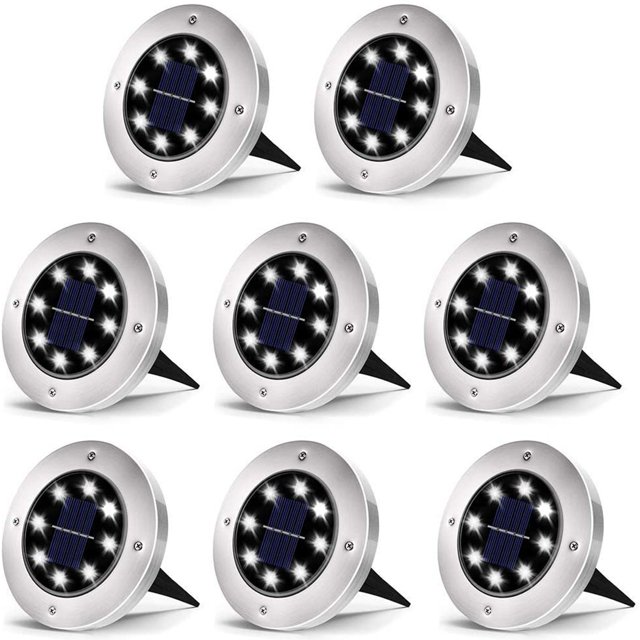 Bangcool 8PCS Ground Light Waterproof Dustproof Disk Light Garden Light for Lawn Yard