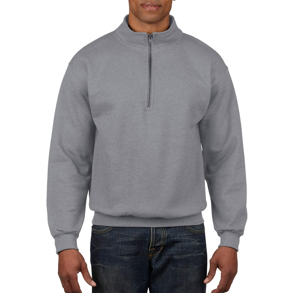 100 cotton quarter zip sweatshirt