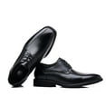 thumbnail image 7 of kkdom Men's Leather Formal Dress Oxfords Lace Up Shoes Wedding Black Size 10.5, 7 of 7