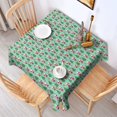 thumbnail image 2 of Light Blue Christmas Santa and Tree Pattern Square Tablecloth,Waterproof Square Table Cover,Wipeable Spillproof Washable Table Cover for Home Kitchen Party Decor 60"x60"(152x152cm), 2 of 6