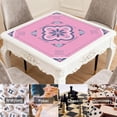 thumbnail image 6 of Pink Mahjong Mat with Rules, 31.5*31.5in Anti Slip American Mahjong Mat for Table, Noise Reduction, Neoprene Mah jongg Mats with Carrying Bag & 3 Dices, Mahjong Supplies Gift, Board Tile Games Mats, 6 of 7