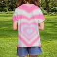 thumbnail image 5 of YAYUBA T Shirts for Girls Graphic T-Shirts Round Neck Back To School T Shirt Fashion Casual Holiday Shirts Preppy Little Girls Clothes, 6-7 Years, Hot Pink, 5 of 7