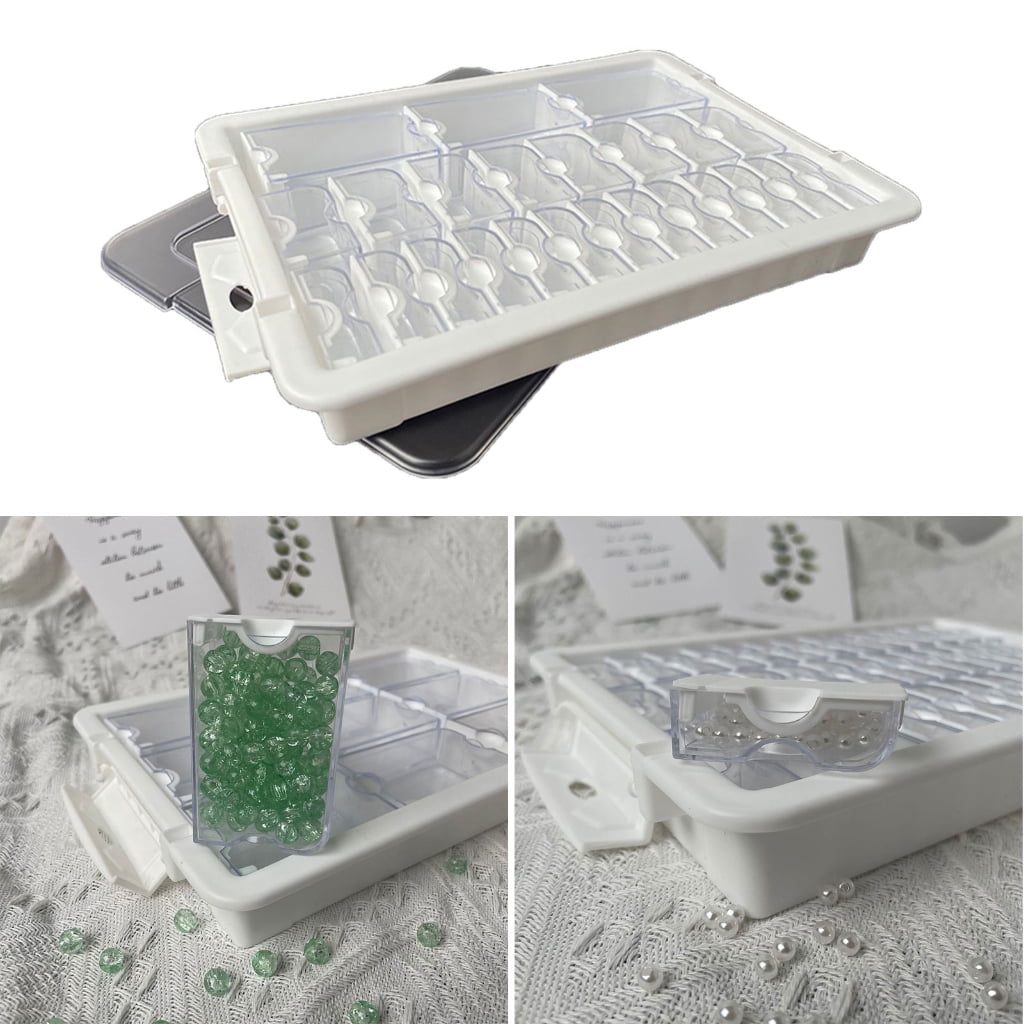 WINDLAND Sturdy Bead Storage Set with Individual Sections for Hobbyists and Professional