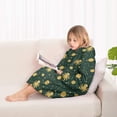 thumbnail image 4 of Green Octopus Planet Star Pattern Blanket Hoodies for Kids 6-13YR Oversize Wearable Blanket Hoodies for Boys Girls Teens, 4 of 7
