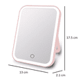 thumbnail image 3 of Espejo De Vanidad Recargable Usb Portátil Led De 3 Niveles, Rosa, 3 of 4