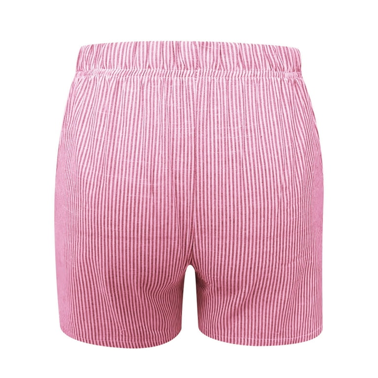 Plaid Pajama Pink Women's Sleep Boxers Y2K Lounge Shorts For Women Summer Soft Elastic Waist Classic Plaid Pajama  Bottoms Boxer Shorts Sleepwear