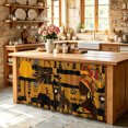 thumbnail image 6 of Black African Women Cabinet Curtain 32"Wx55"L,Dustproof Pantry Door Curtain W/ Self Adhesive Tape,Boho Brown Elephant Giraffe Ethnic Tall Storage Cover Privacy Drape for Bathroom Kitchen Laundry Room, 6 of 9