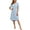 Blue, variant on PinkBeautiM Nightgowns for Women V Neck Pajamas Dress Short Sleeve Soft Sleepwear